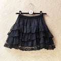 Black Lace Tulle Tutu Mini Skirt