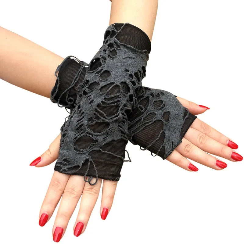 Ripped Punk Arm Warmers - Gloves & Arm Warmers detail view 2 | Cute Splikes