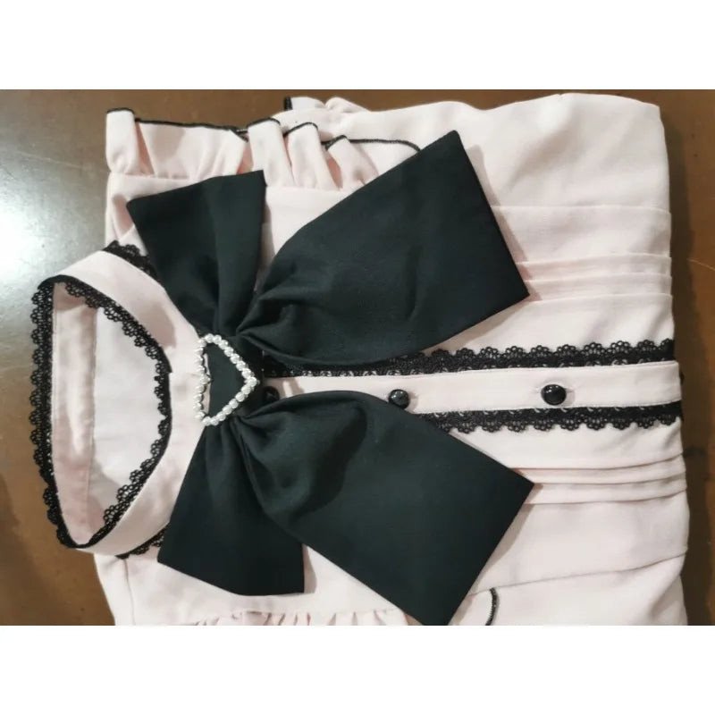 Off-Shoulder Ruffle Lolita Blouse with Heart Bow