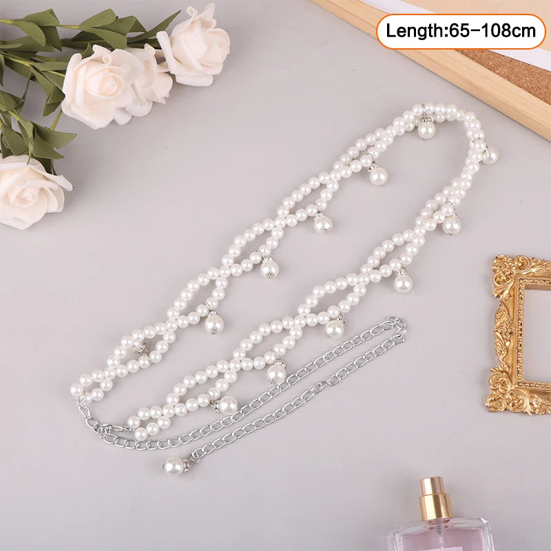 Layered Pearl Waist Chain