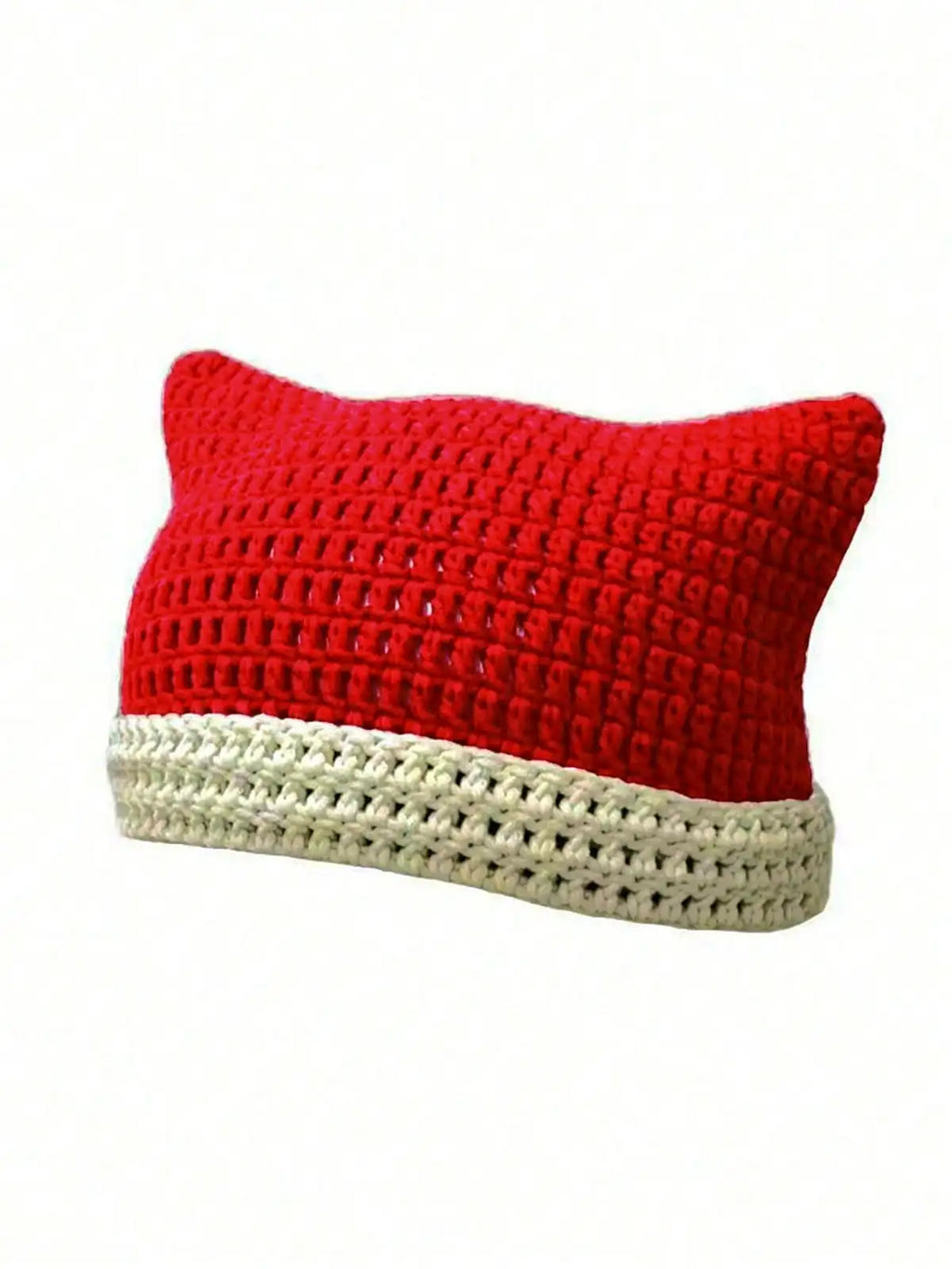 Striped Cat Ear Crochet Beanie