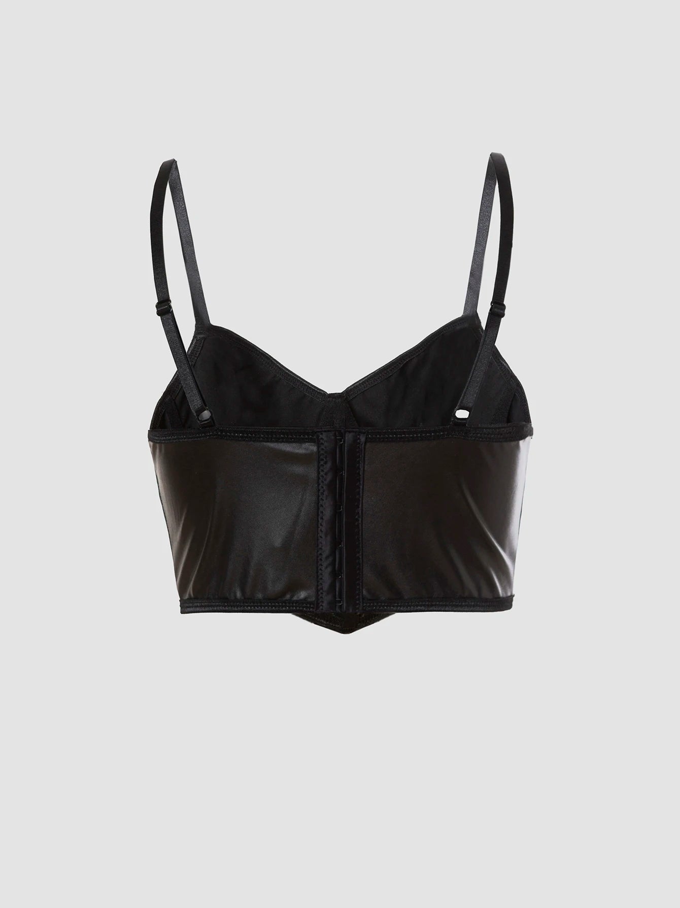 Leather Corset Camisole Top - Tops & Dresses detail view 2 | Cute Splikes