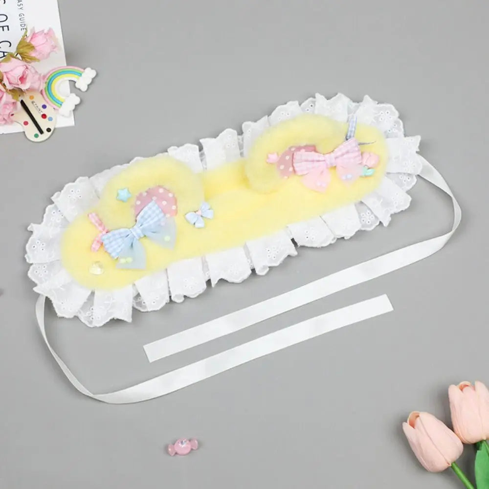 Fluffy Bear Ear Lace Headband