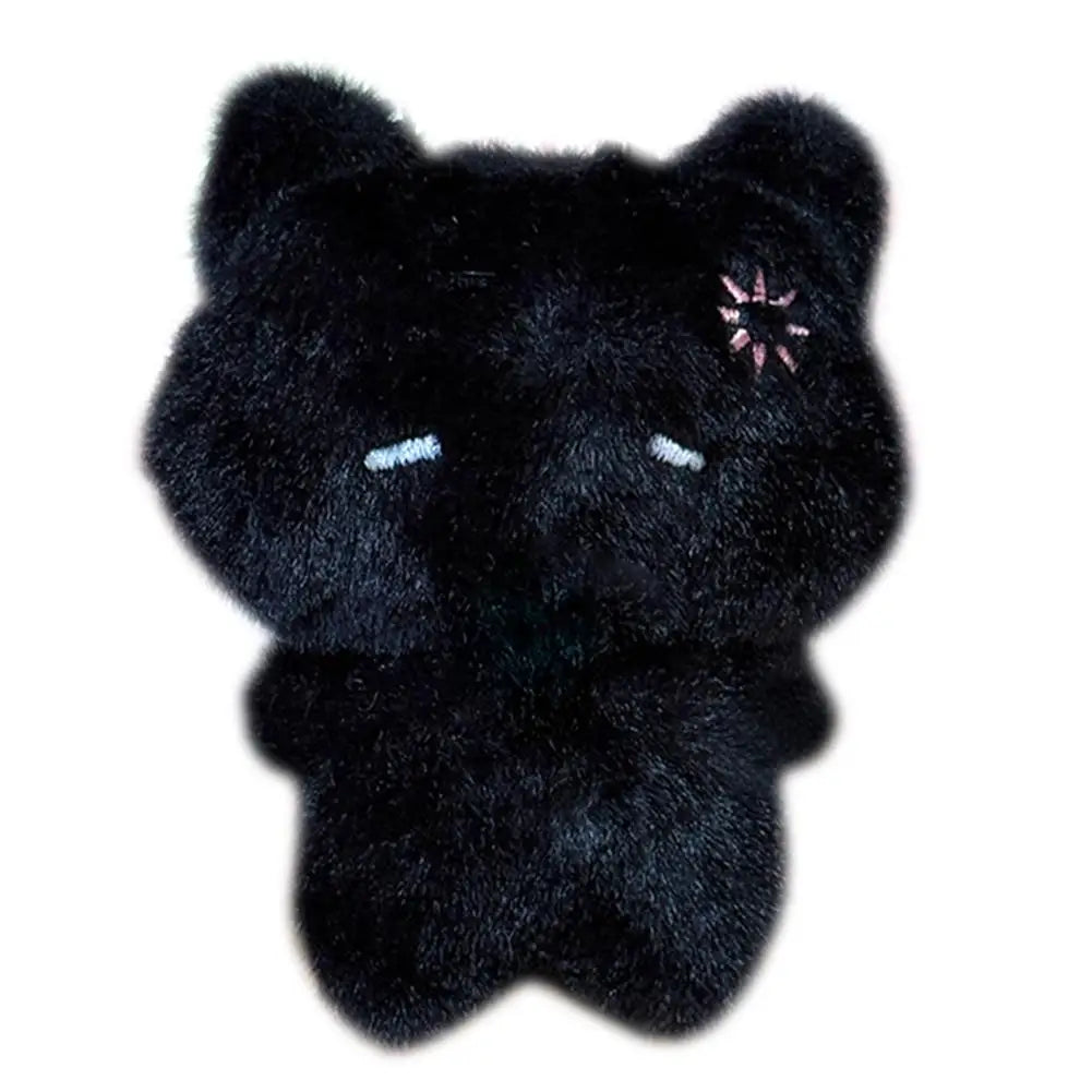 Kawaii Goth Plush Cat Keychain