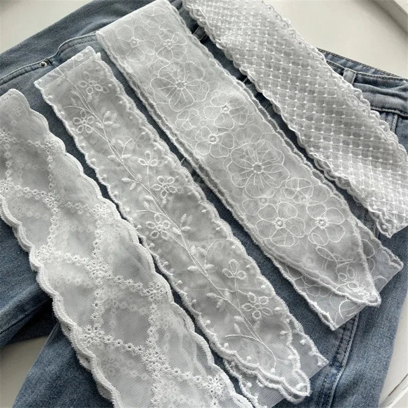 Sheer Lace Bow Waist Belt