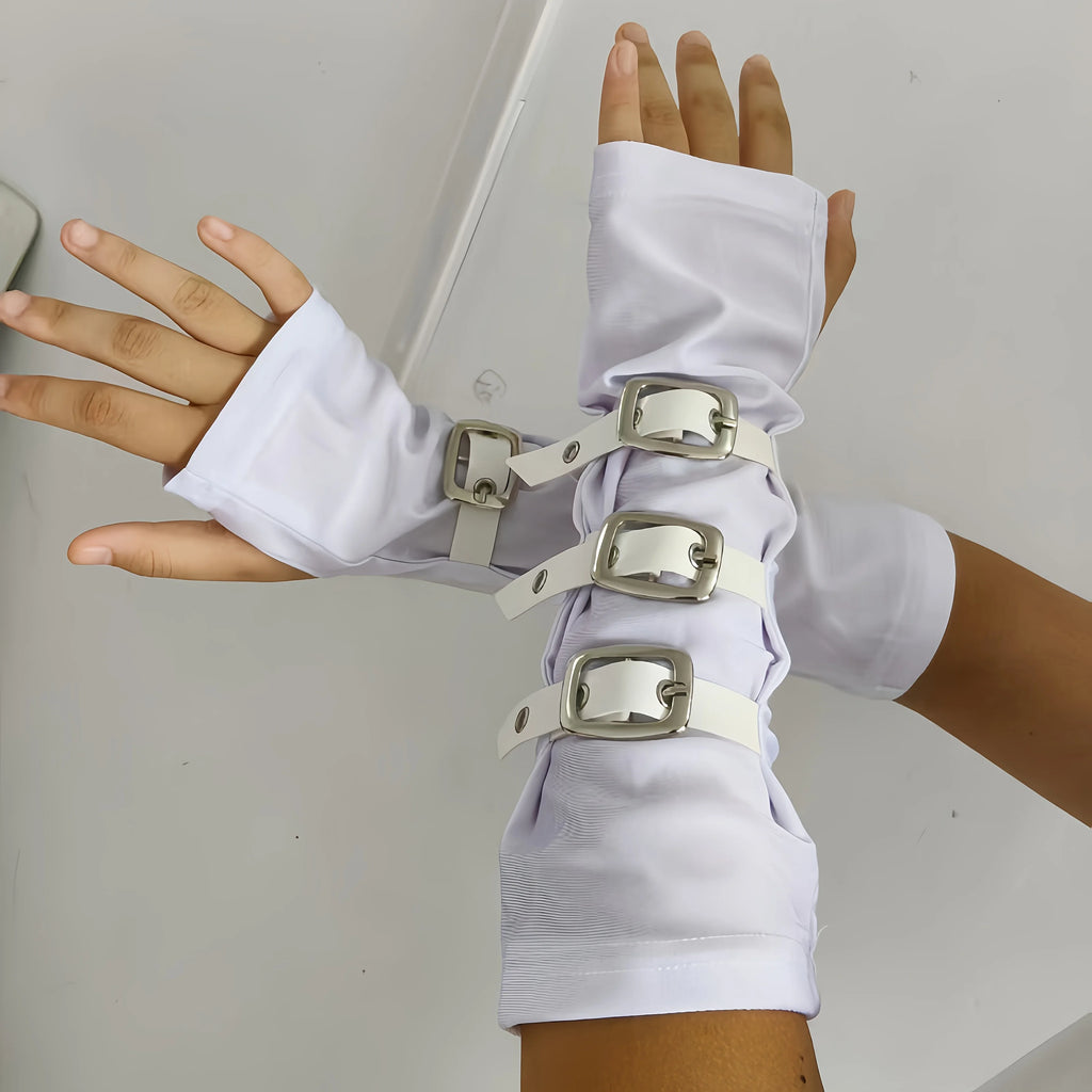 Metal Buckle Arm Sleeves - Gloves & Arm Warmers detail view 2 | Cute Splikes
