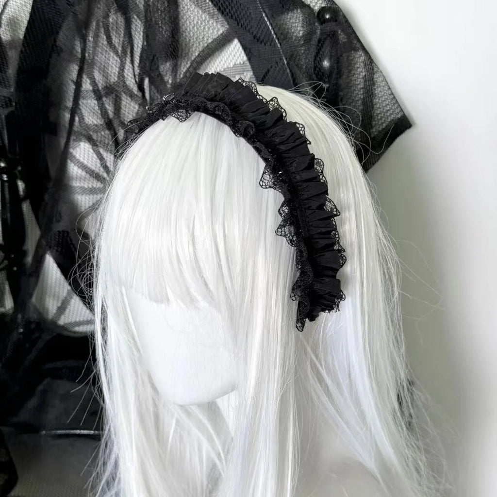 Lace Heart Buckle Pin Headband