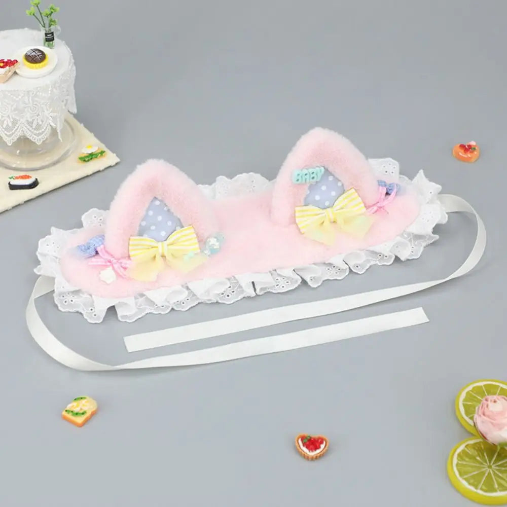Fluffy Bear Ear Lace Headband