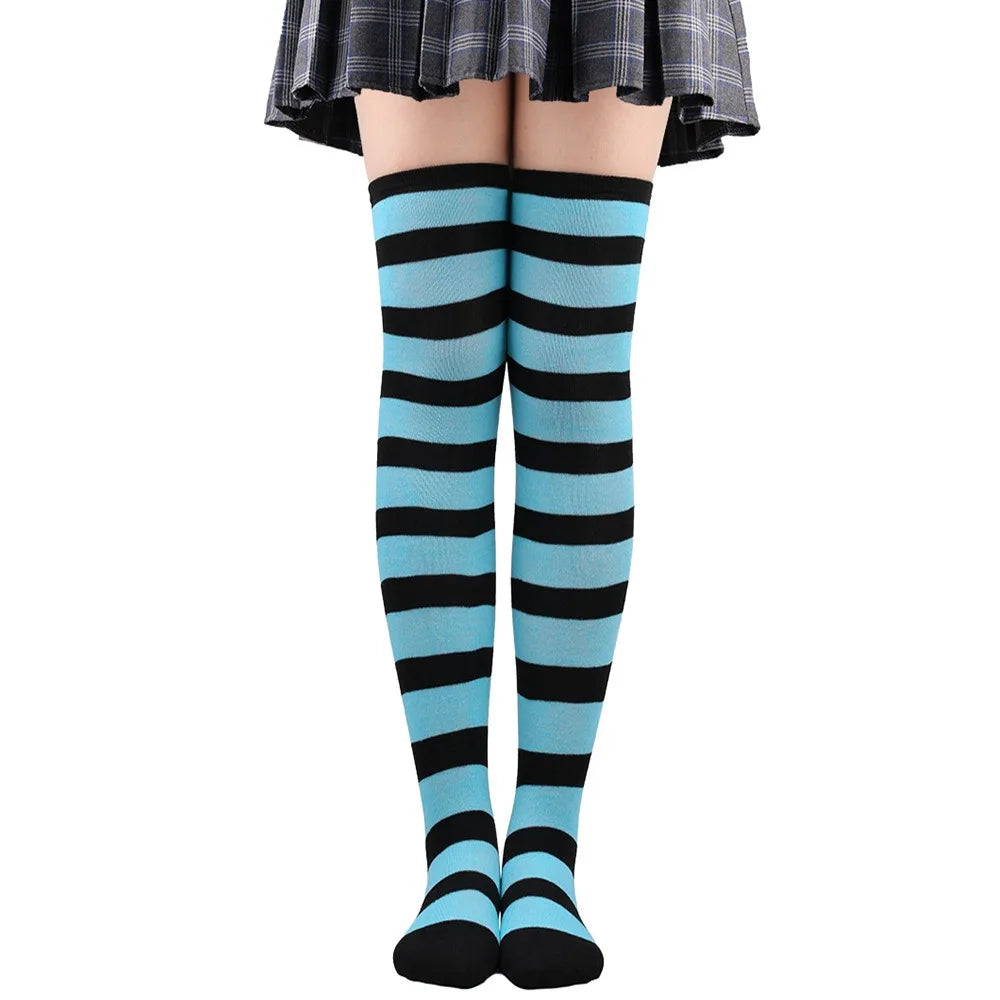 Striped Over-Knee Thigh-High Socks