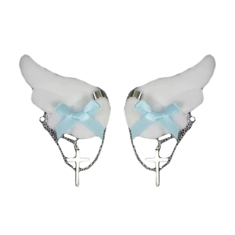 Angel Wing Bow Hair Clips