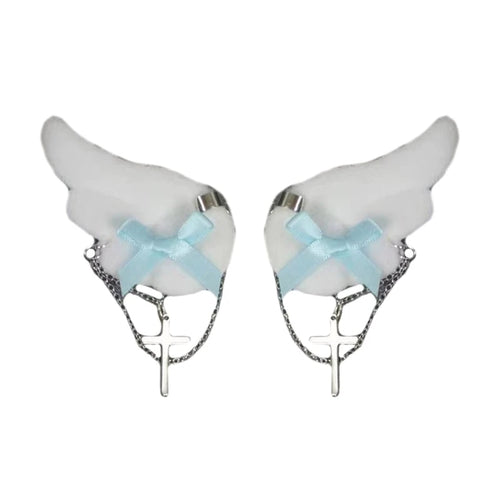 Angel Wing Bow Hair Clips
