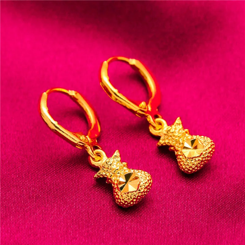 Heart Cross Key Drop Earrings (Stainless Steel)