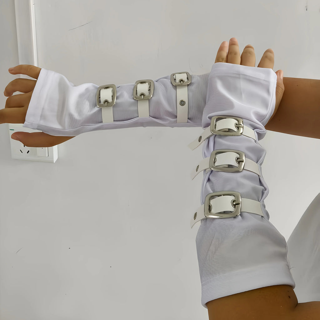 Metal Buckle Arm Sleeves - Gloves & Arm Warmers detail view 3 | Cute Splikes