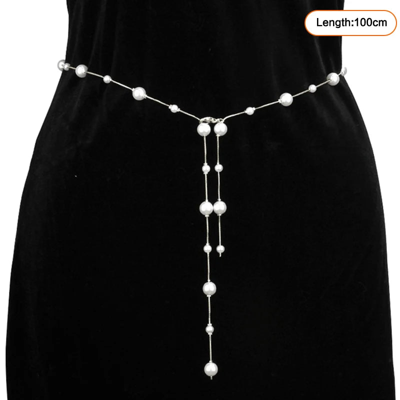 Layered Pearl Waist Chain