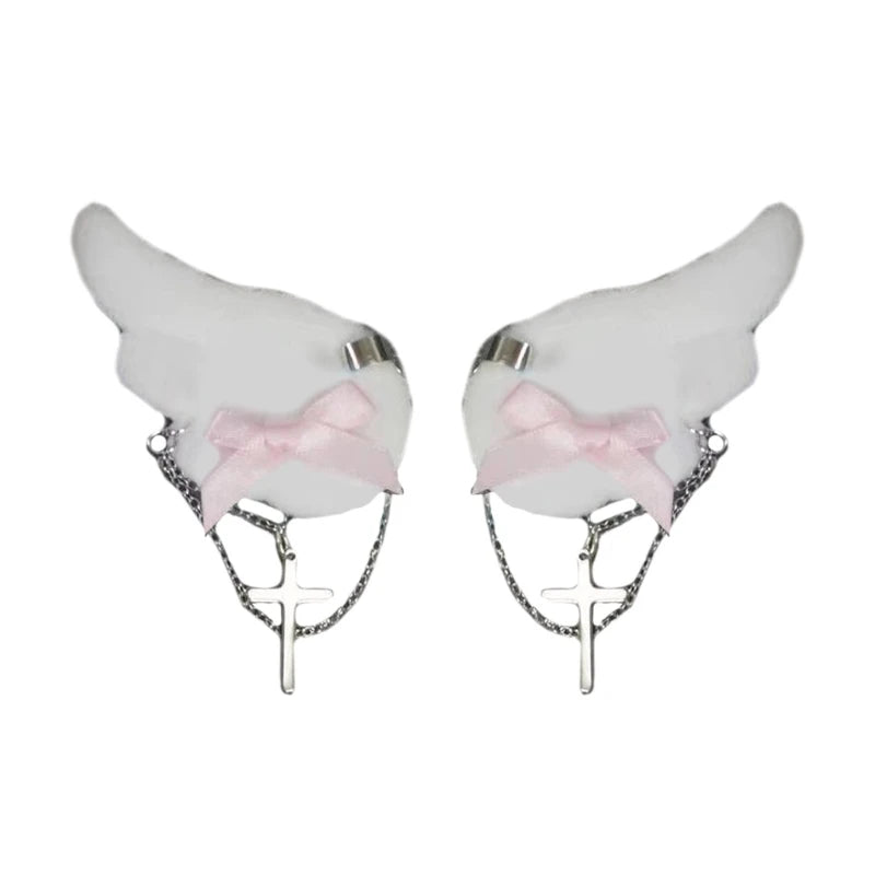 Angel Wing Bow Hair Clips
