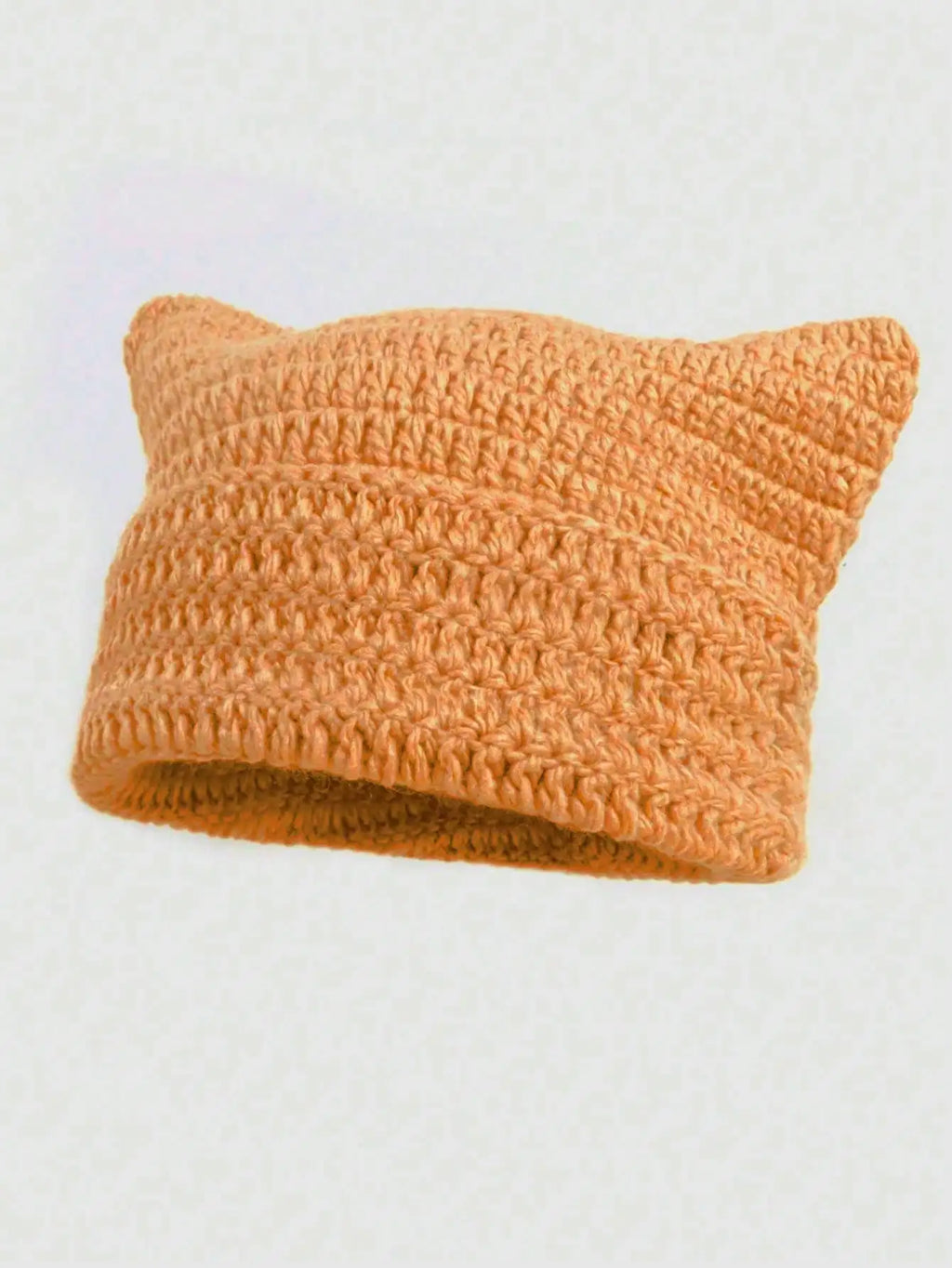 Striped Cat Ear Crochet Beanie