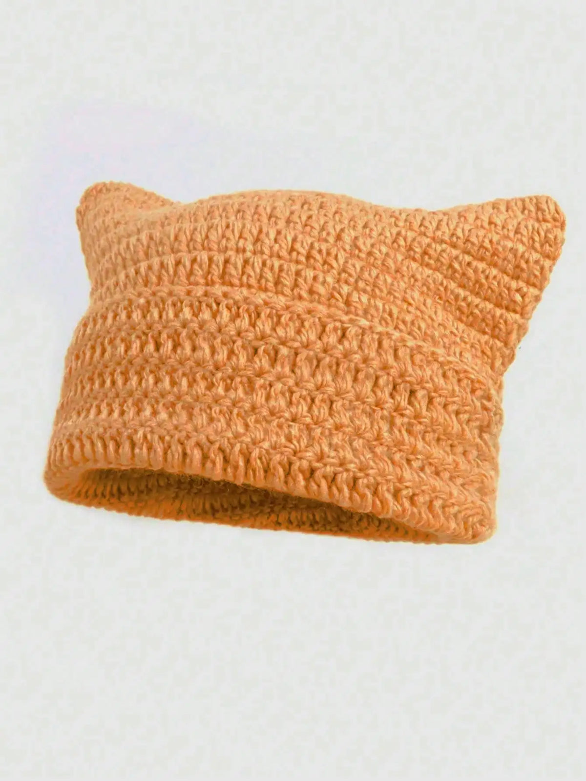 Striped Cat Ear Crochet Beanie