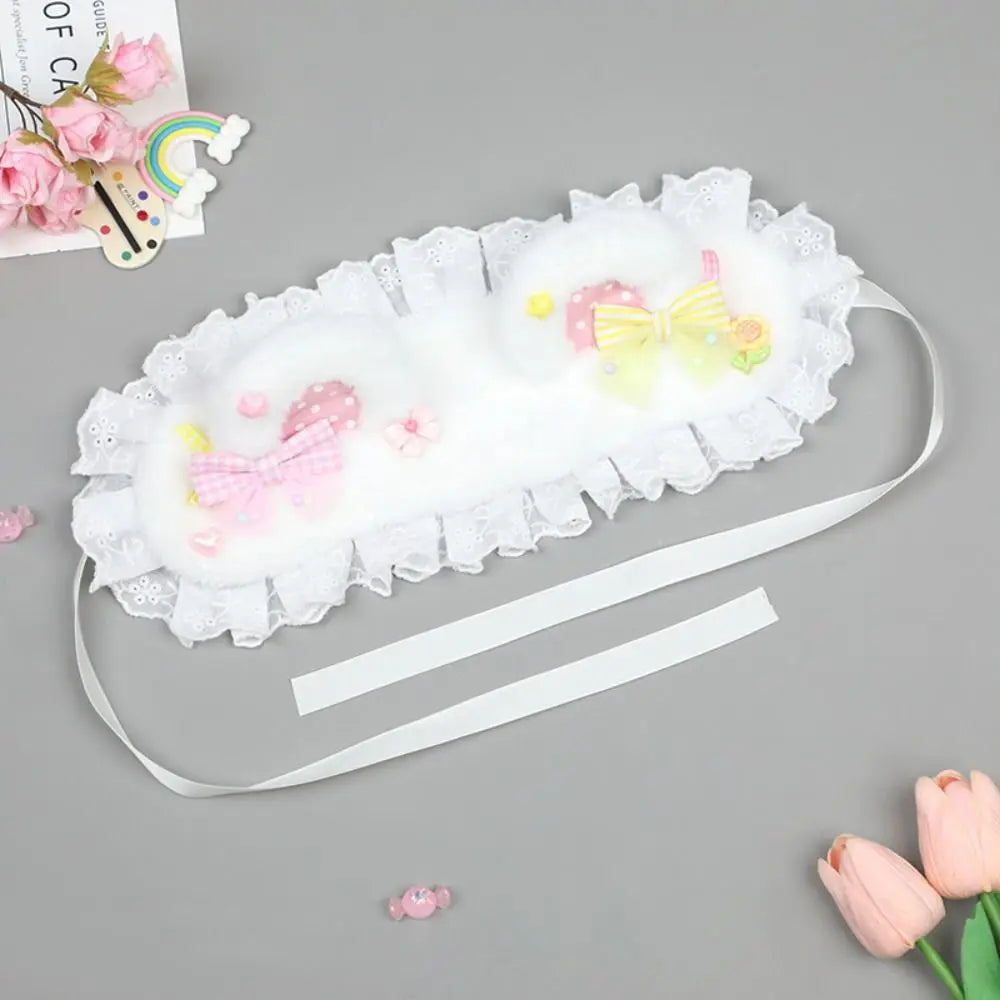 Fluffy Bear Ear Lace Headband