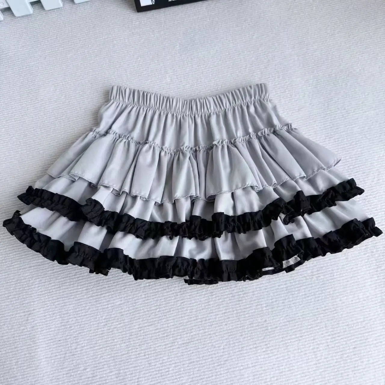 Purple Tiered Ruffle Cake Mini Skirt