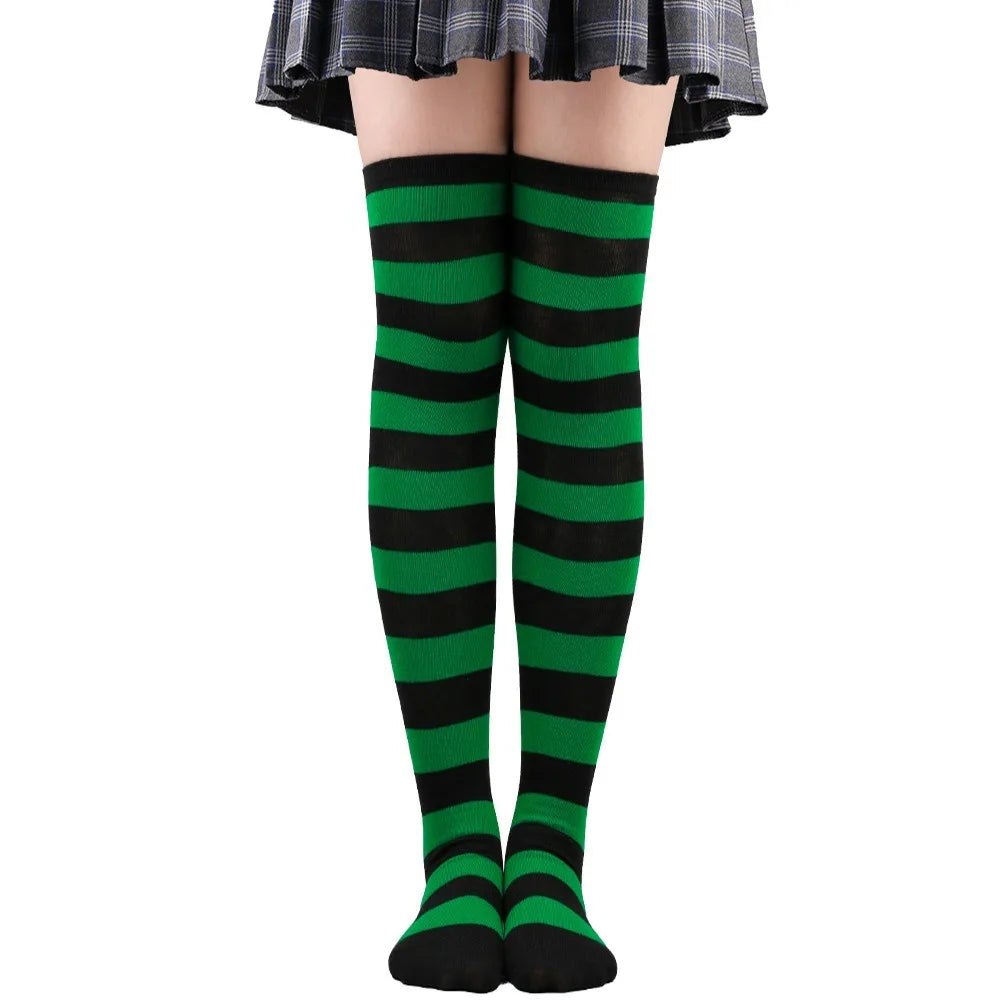 Striped Over-Knee Thigh-High Socks