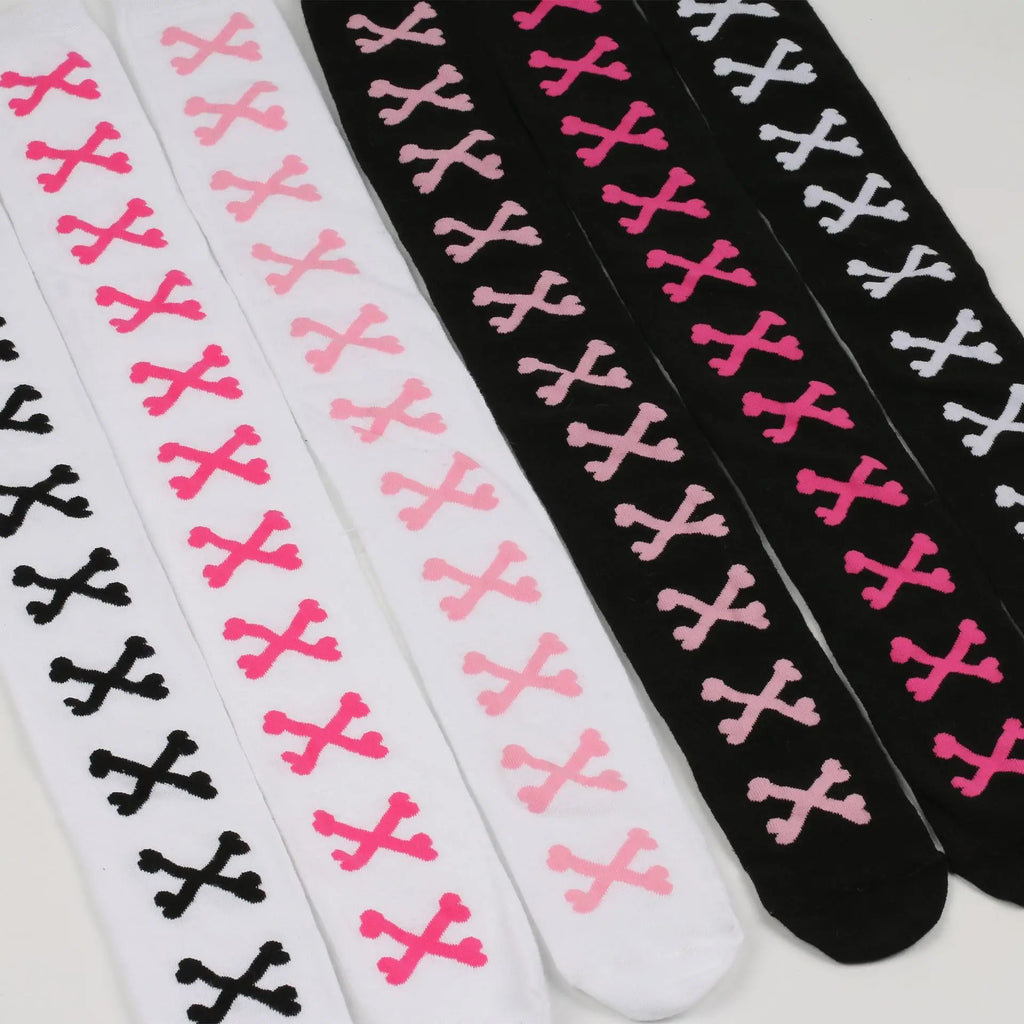 Heart Crossbones Over-Knee Thigh-High Socks