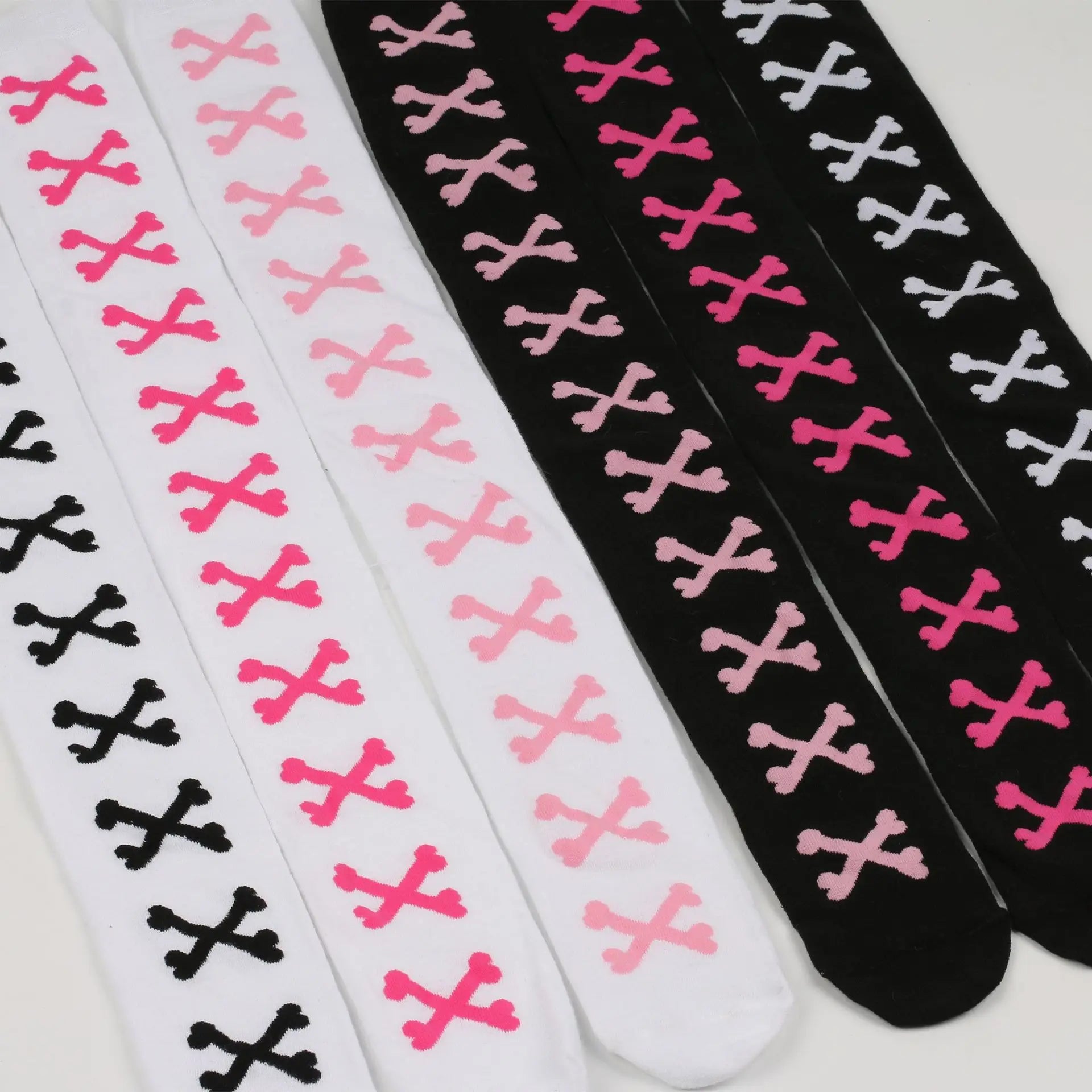 Heart Crossbones Over-Knee Thigh-High Socks