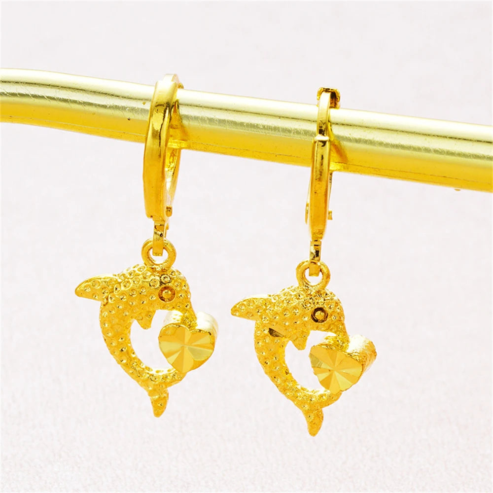 Heart Cross Key Drop Earrings (Stainless Steel)