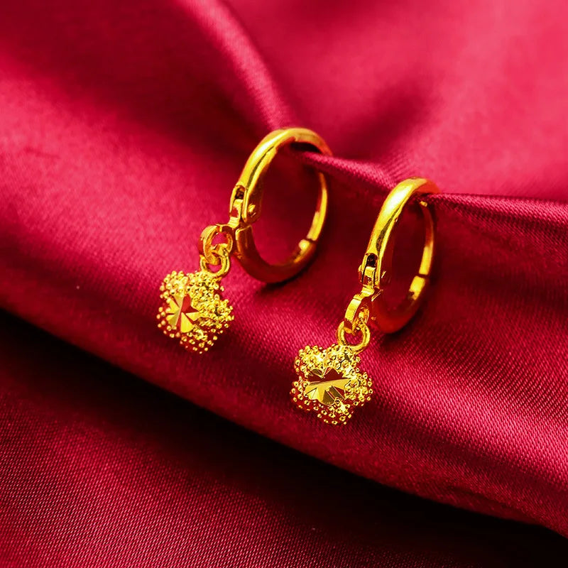 Heart Cross Key Drop Earrings (Stainless Steel)