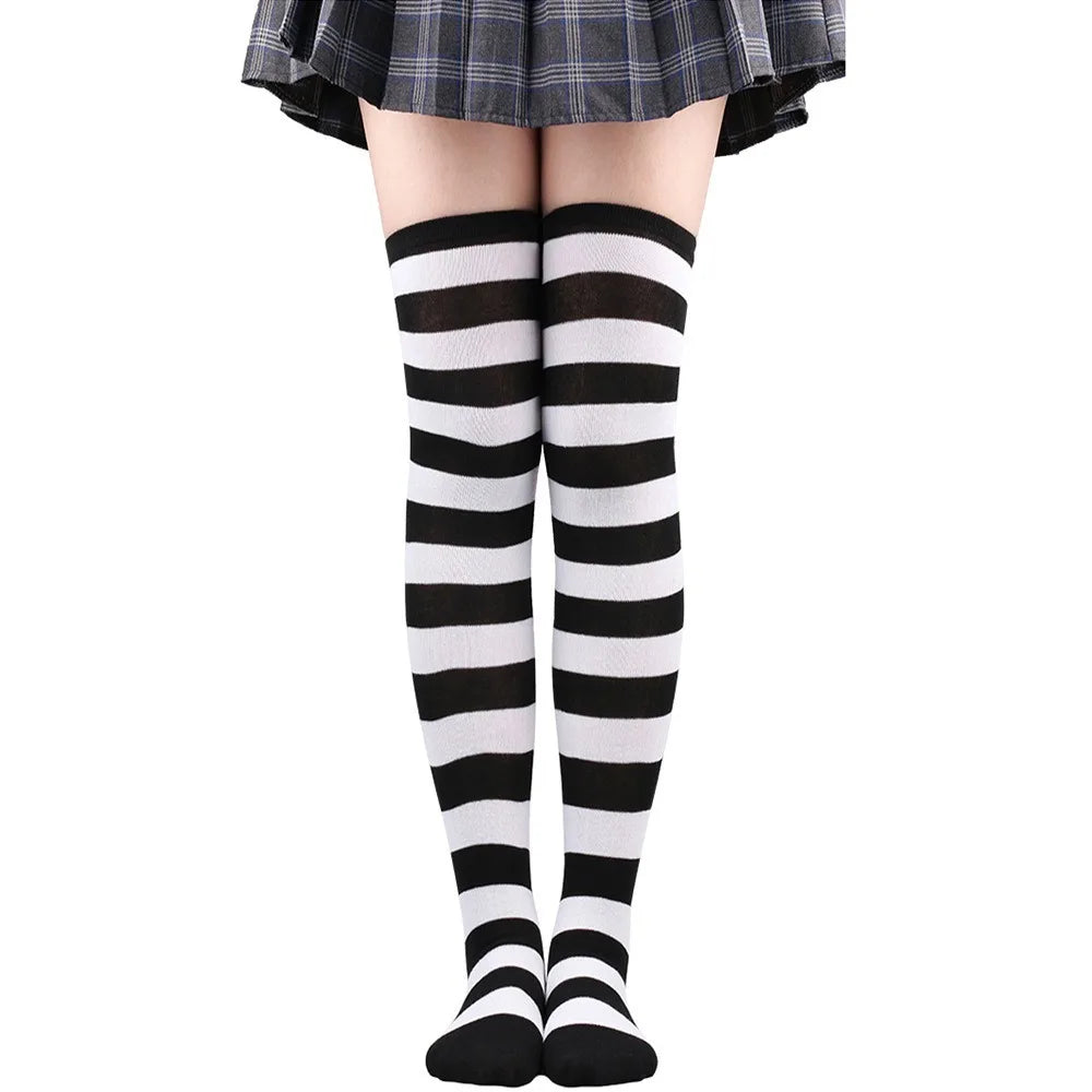 Striped Over-Knee Thigh-High Socks