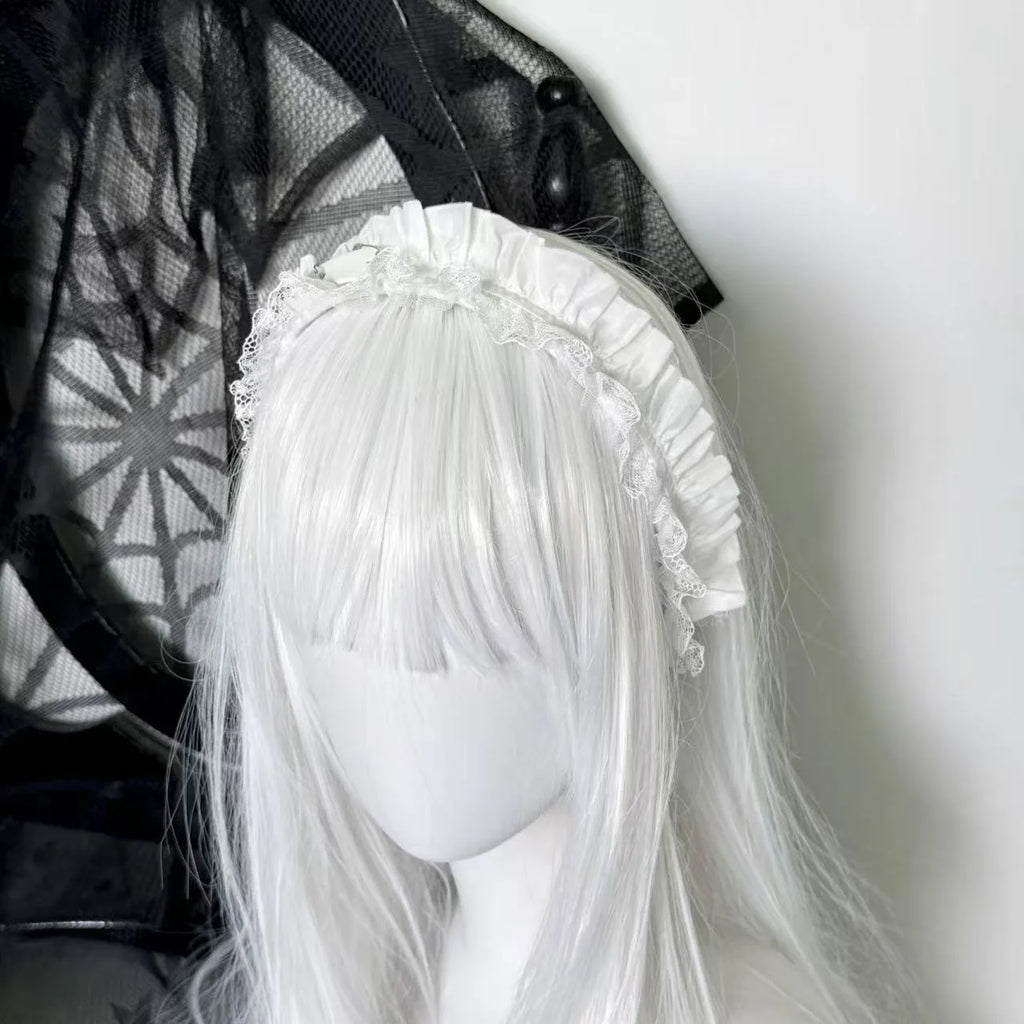 Lace Heart Buckle Pin Headband