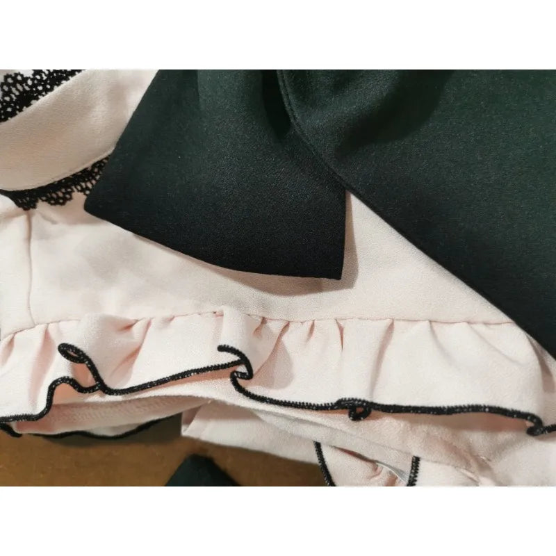 Off-Shoulder Ruffle Lolita Blouse with Heart Bow