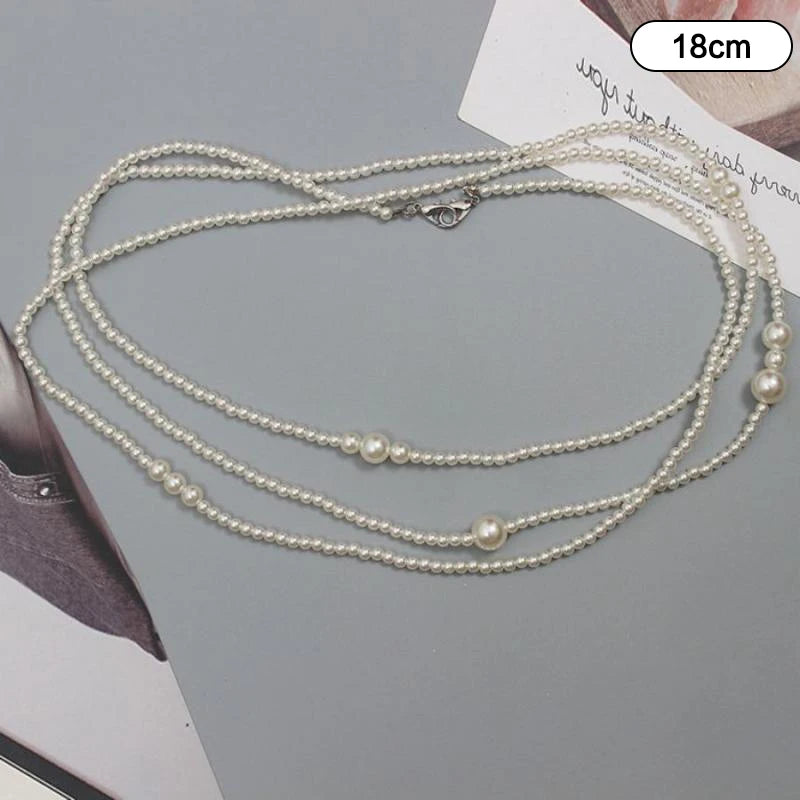Layered Pearl Waist Chain