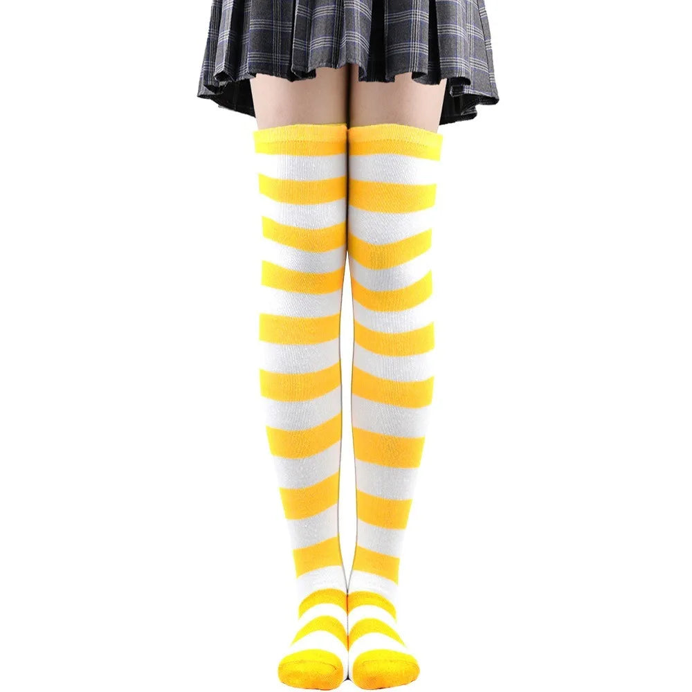 Striped Over-Knee Thigh-High Socks