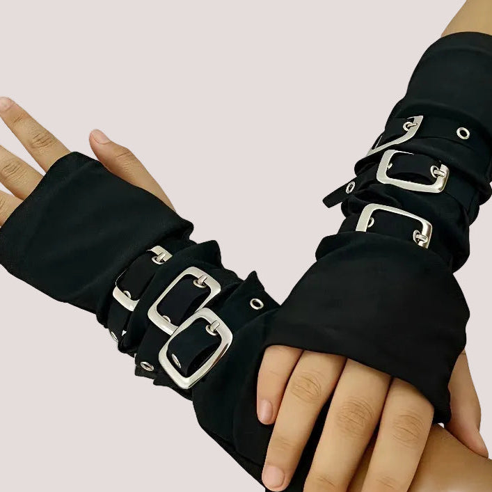 Metal Buckle Arm Sleeves - Gloves & Arm Warmers detail view 4 | Cute Splikes