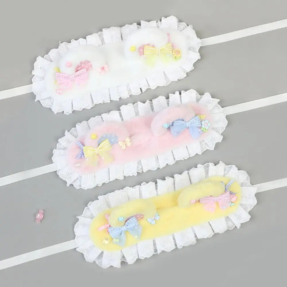 Fluffy Bear Ear Lace Headband