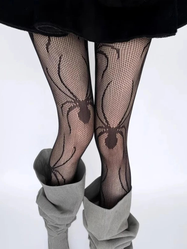 Spider & Web Fishnet Tights