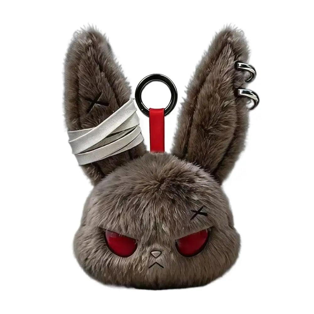 Stitched Gothic Bunny Plush Bag Charm