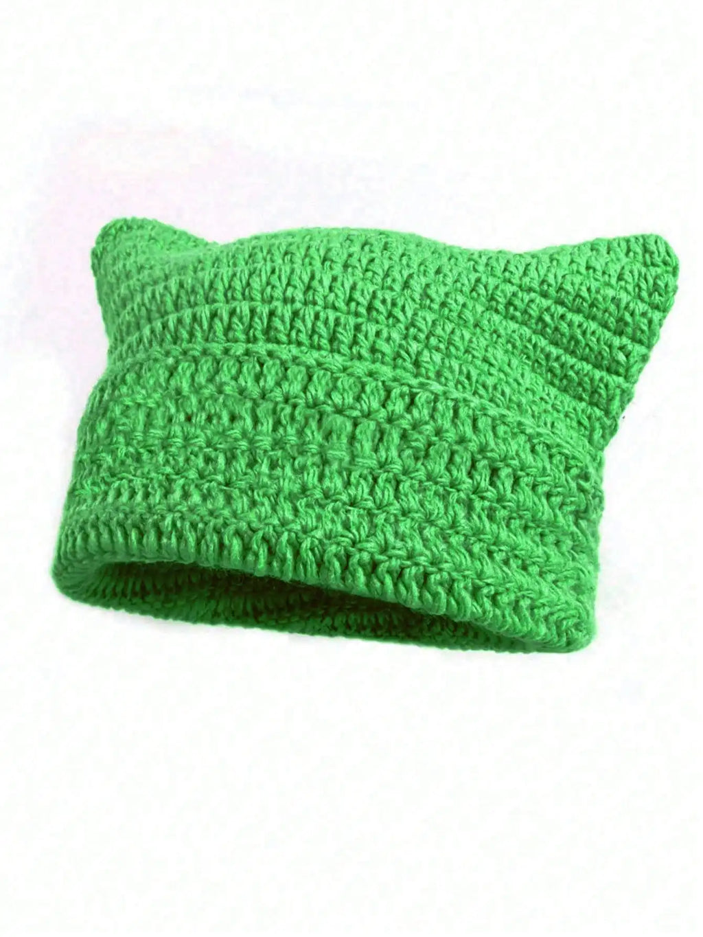 Striped Cat Ear Crochet Beanie