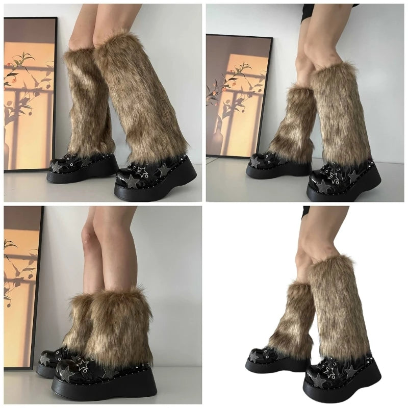 Faux Fur Boot Covers - Shoes & Boots detail view 2 | Cute Splikes