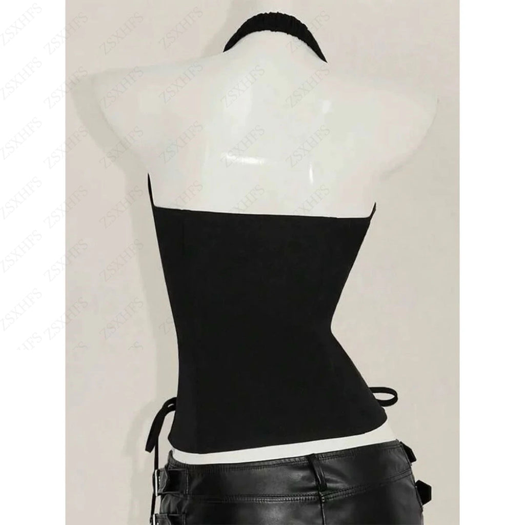 Lace-Up Bandage Crop Top - Tops & Dresses detail view 2 | Cute Splikes