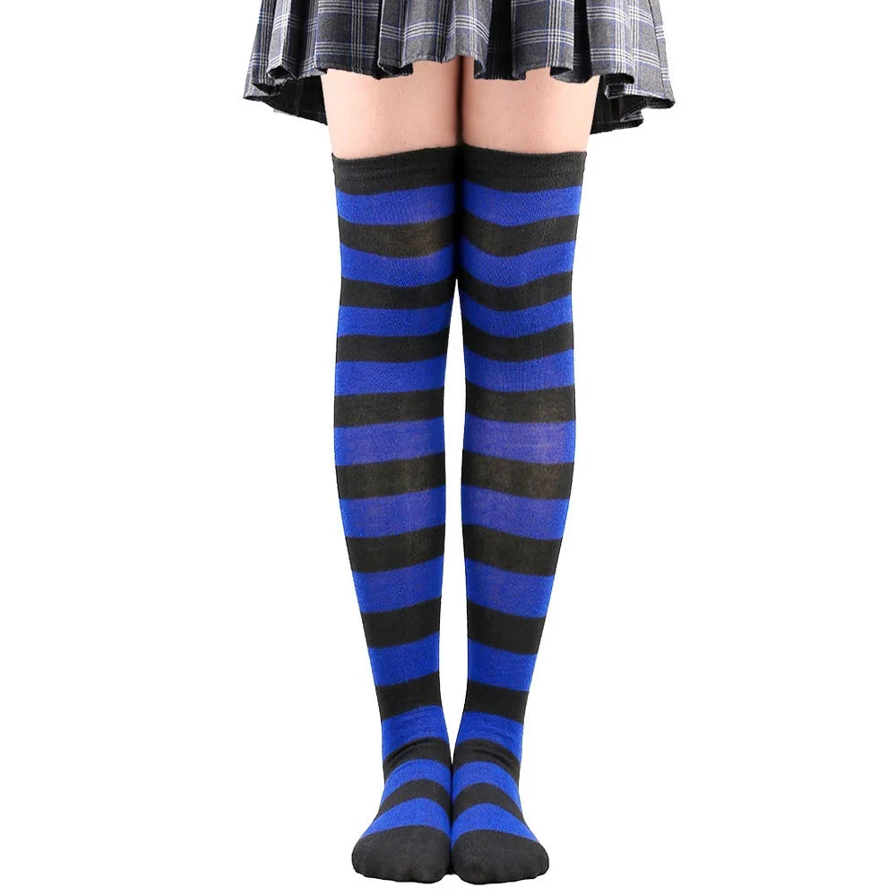 Striped Over-Knee Thigh-High Socks