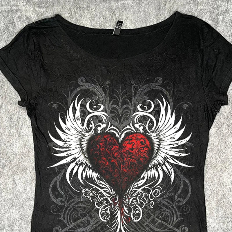 Y2K Grunge Crop Top - Tops & Dresses detail view 2 | Cute Splikes