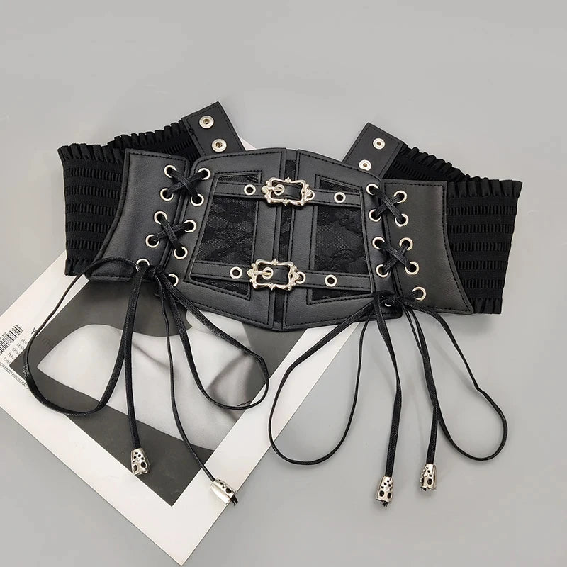Elastic Lace Corset Belt - Belts detail view 4 | Cute Splikes