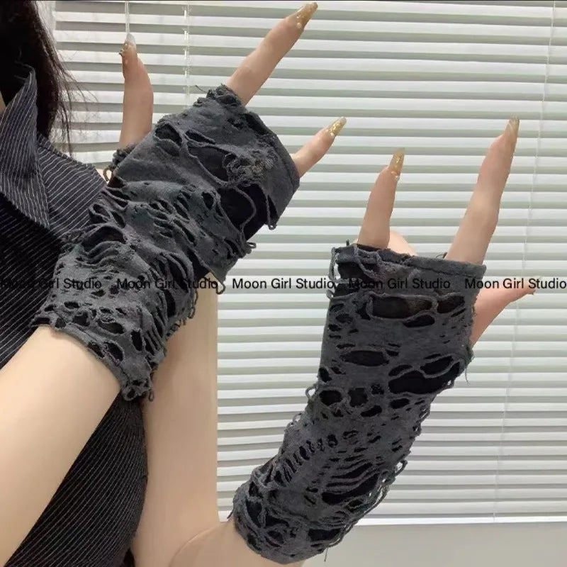 Ripped Punk Arm Warmers - Gloves & Arm Warmers detail view 4 | Cute Splikes