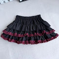 Purple Tiered Ruffle Cake Mini Skirt