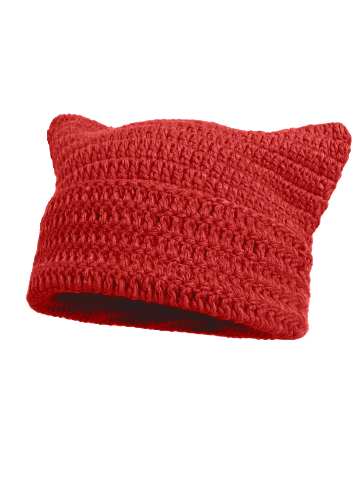 Striped Cat Ear Crochet Beanie