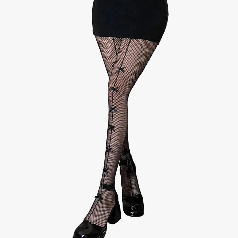 Sheer Hollow-Out Fishnet Pantyhose