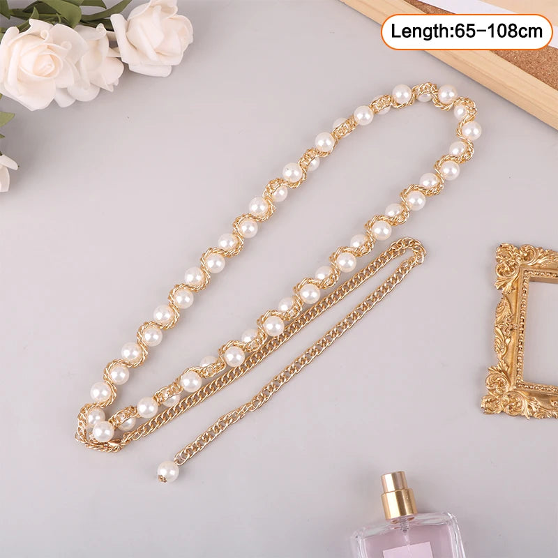 Layered Pearl Waist Chain