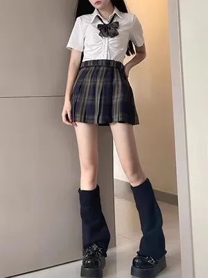 Heart Buckle Harness Knit Leg Warmers