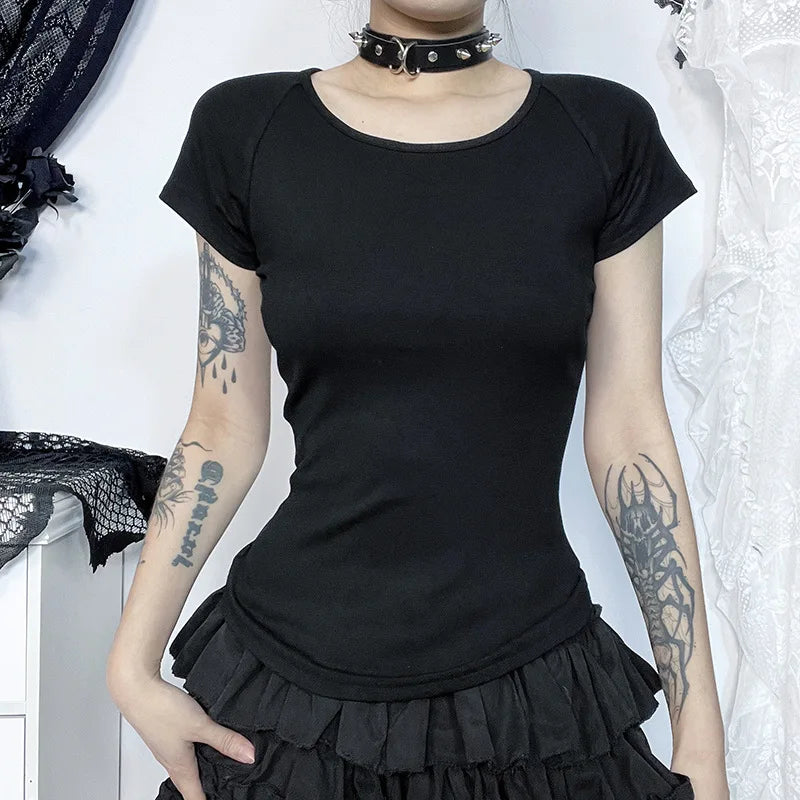 Angel Print Mesh Top - Tops & Dresses detail view 3 | Cute Splikes